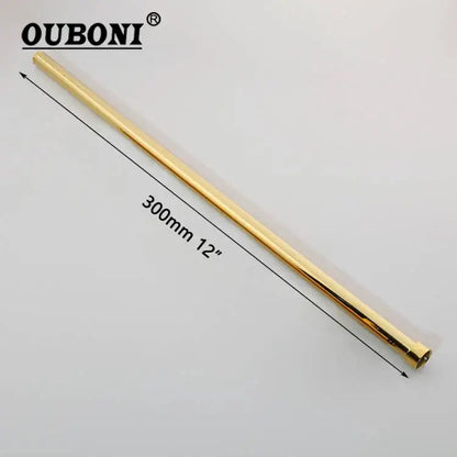 Modern golden black stainless steel shower arm bathroom extension rod