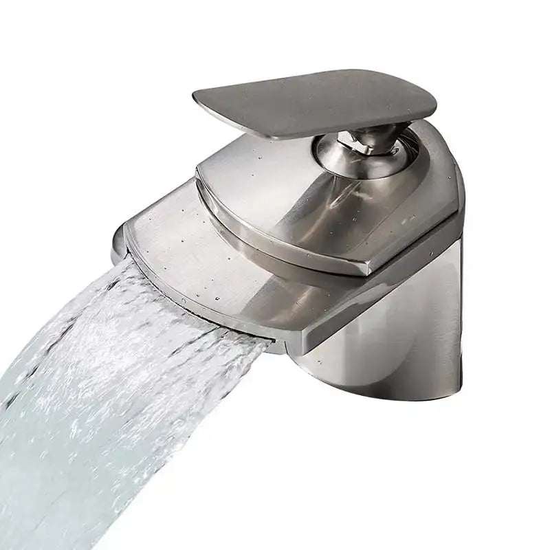 Modern golden brass waterfall vessel sink faucet bathroom tap