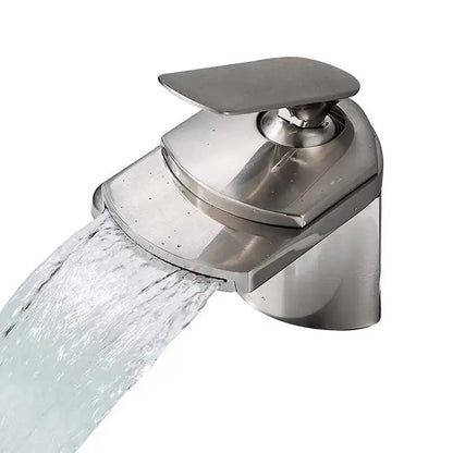 Modern golden brass waterfall vessel sink faucet bathroom tap