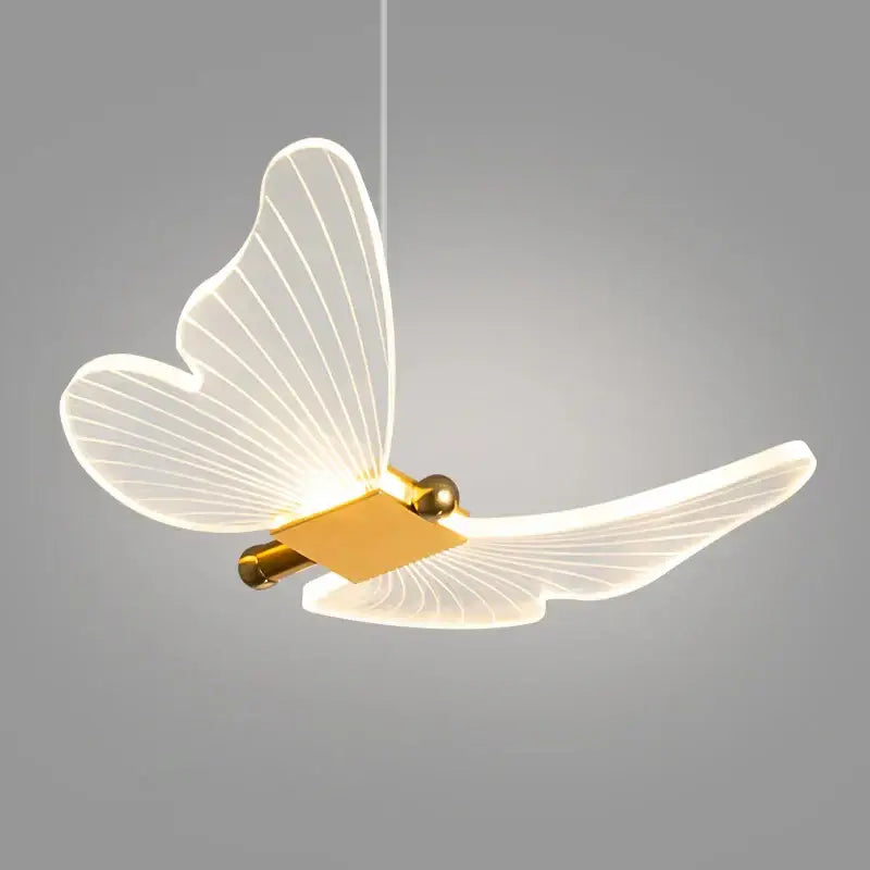 Modern golden butterfly led chandelier living room pendant light