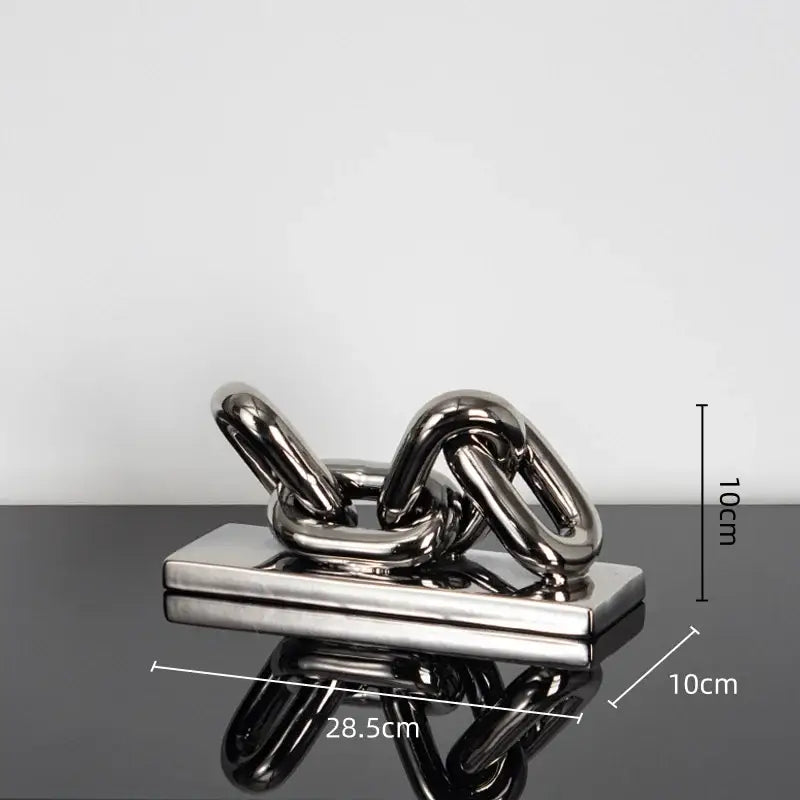 Modern golden chain home decoration figurine living room sculpture