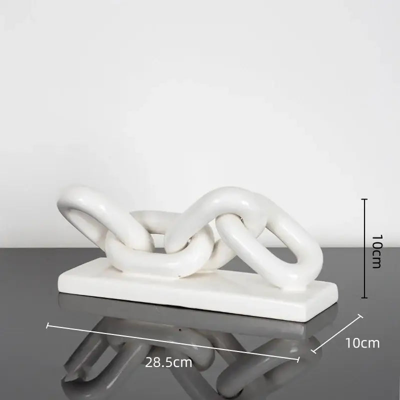 Modern golden chain home decoration figurine living room sculpture