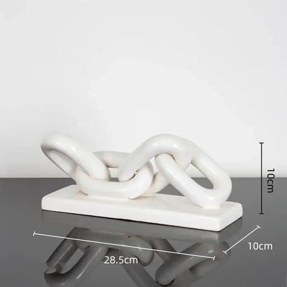 Modern golden chain home decoration figurine living room sculpture