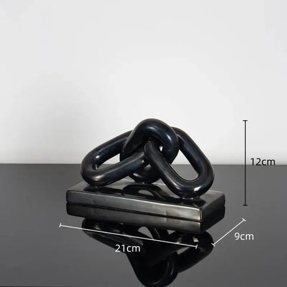 Modern golden chain home decoration figurine living room sculpture