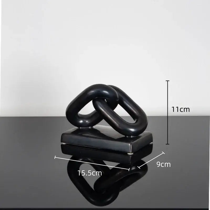 Modern golden chain home decoration figurine living room sculpture