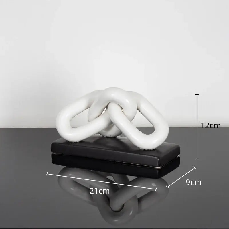 Modern golden chain home decoration figurine living room sculpture