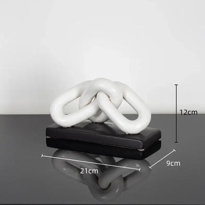 Modern golden chain home decoration figurine living room sculpture
