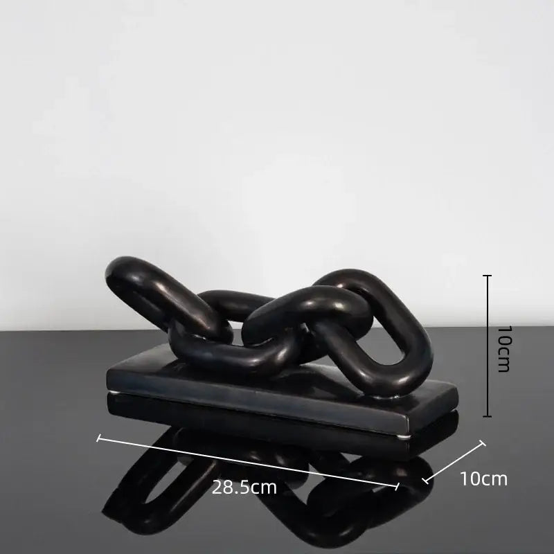 Modern golden chain home decoration figurine living room sculpture