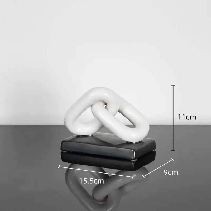 Modern golden chain home decoration figurine living room sculpture