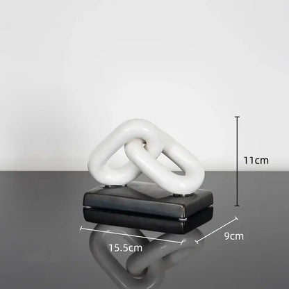 Modern golden chain home decoration figurine living room sculpture