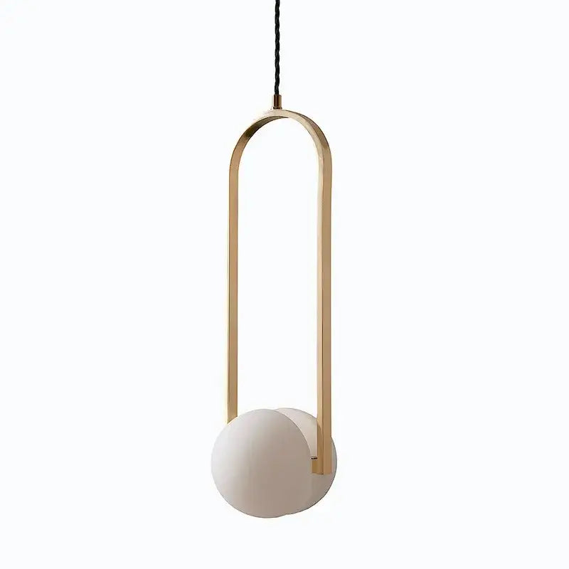 Modern golden chandelier led pendant lights dining room glass spheres