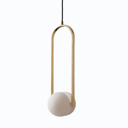 Modern golden chandelier led pendant lights dining room glass spheres
