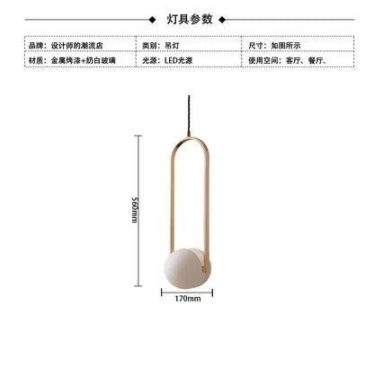 Modern golden chandelier led pendant lights dining room glass spheres
