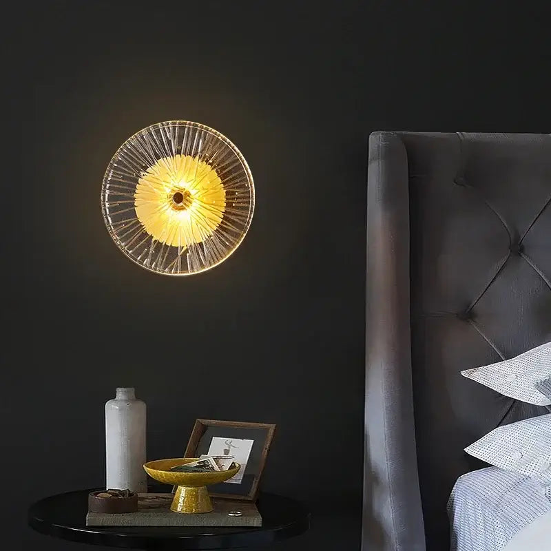 Modern golden crystal wall lamp set of 4 for living room