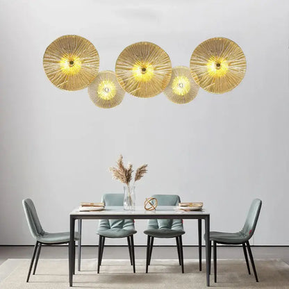 Modern golden crystal wall lamp set of 4 for living room