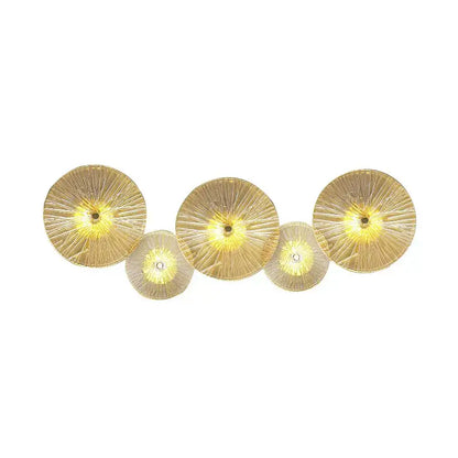 Modern golden crystal wall lamp set of 4 for living room