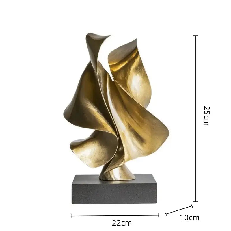 Modern golden geometric animal bird sculpture living room decor