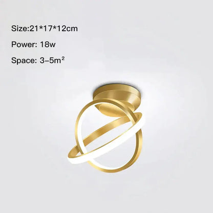 Modern golden geometric led wall lamp for living room