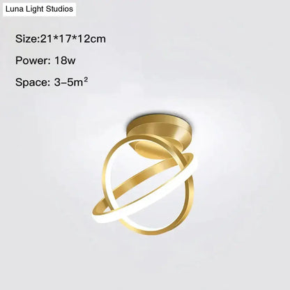 Modern golden geometric led wall lamp for living room