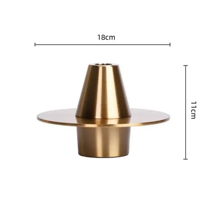 Modern golden geometry metal handicraft vase living room decor