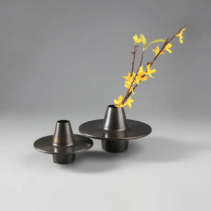 Modern golden geometry metal handicraft vase living room decor