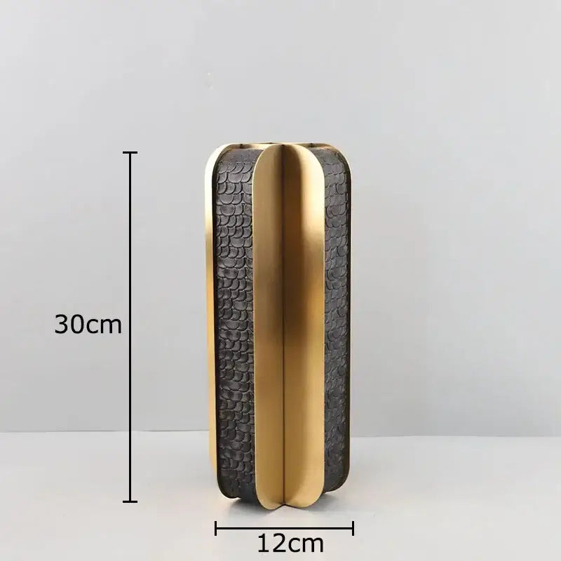 Modern golden geometry vase black & gold desk decor bedroom