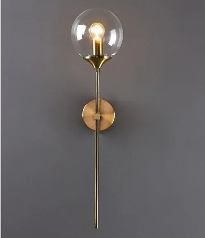 Modern golden glass ball wall sconce living room lighting