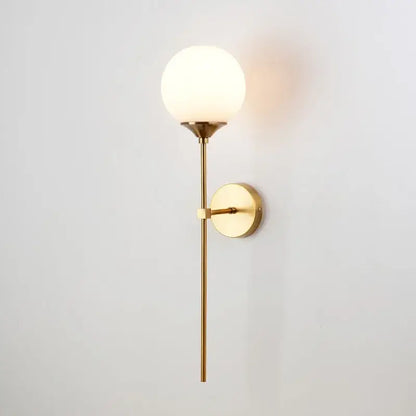 Modern golden glass ball wall sconce living room lighting
