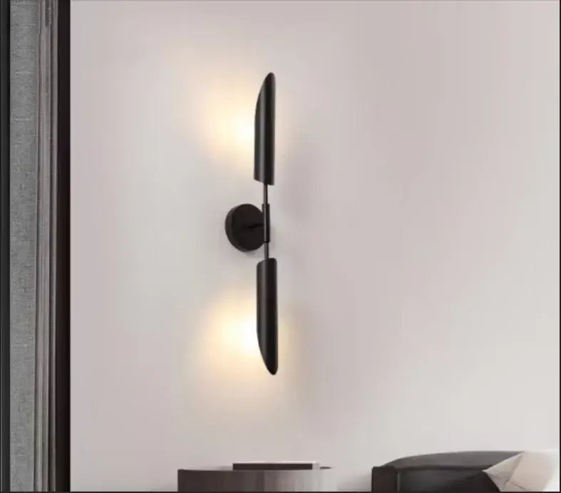 Modern golden inclined tube wall lamp living room sconce