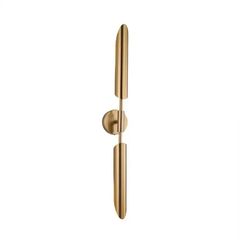 Modern golden inclined tube wall lamp living room sconce