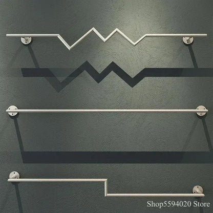 Modern golden iron ladder shelf towel rack bedroom garment display