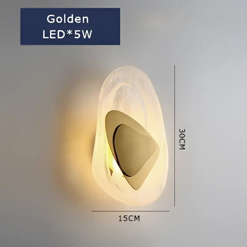 Modern golden led cloud wall lamp for bedroom decor