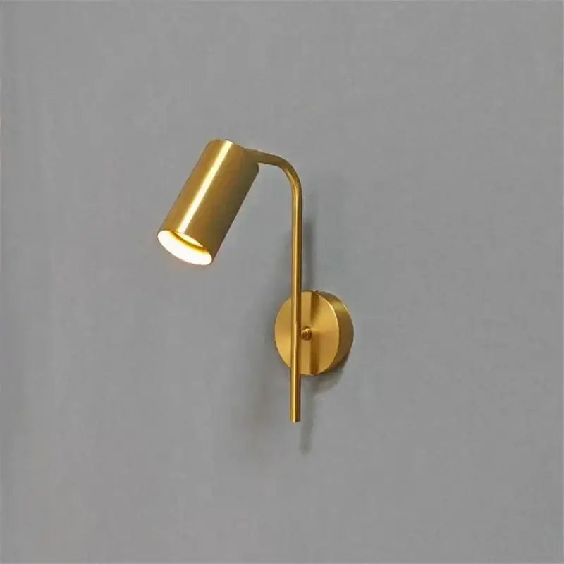 Modern golden led reading wall lamp bedroom minimalist spotlight