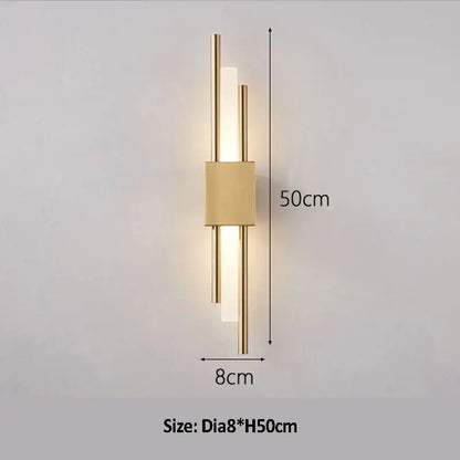 Modern golden led wall lamp for bedroom ambient lighting