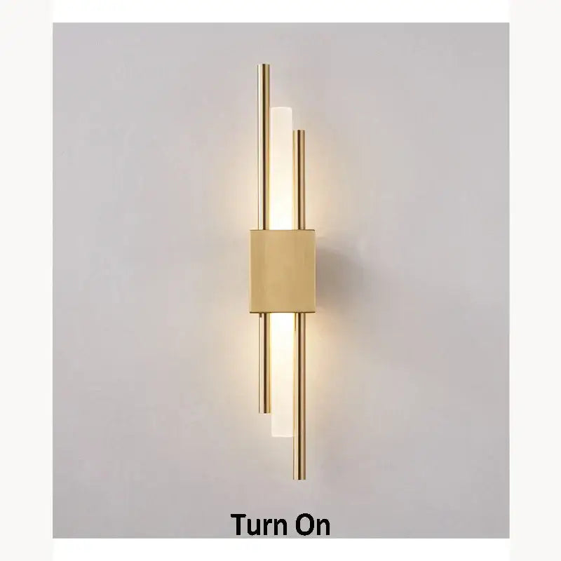 Modern golden led wall lamp for bedroom ambient lighting