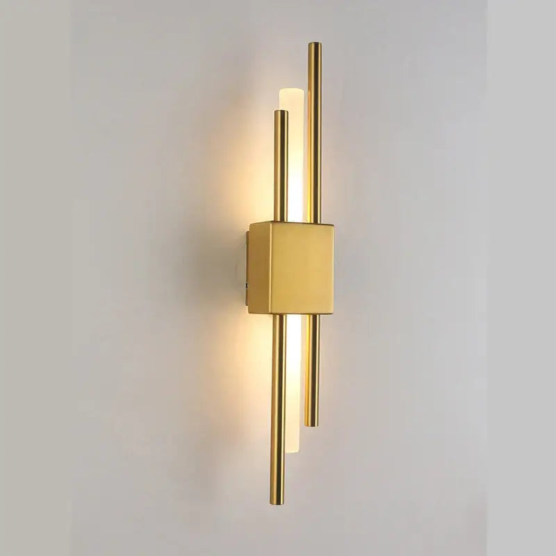 Modern golden led wall lamp for bedroom ambient lighting