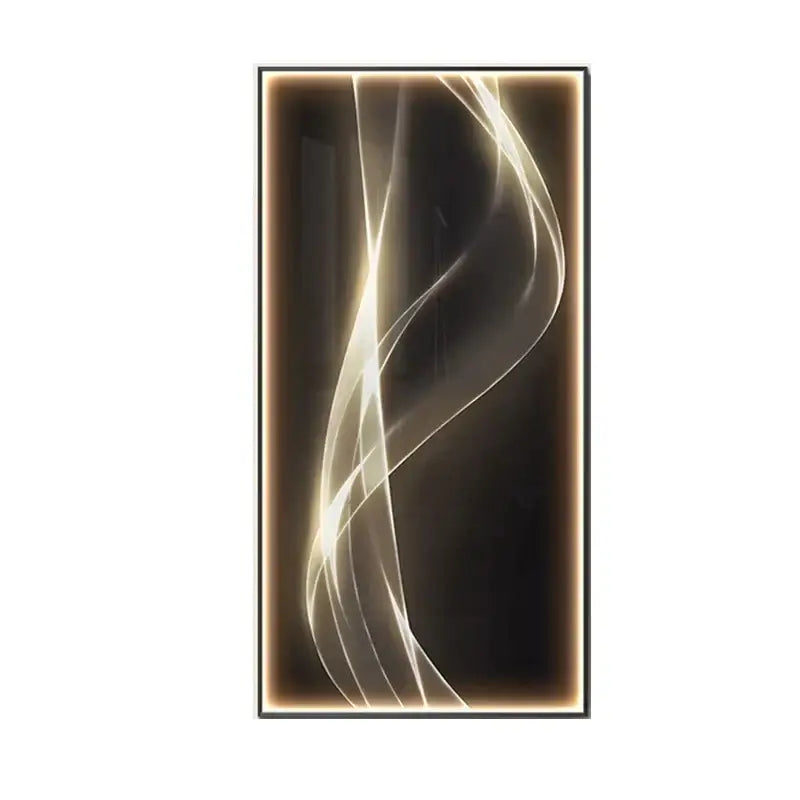 Modern golden led wall lights living room art panel