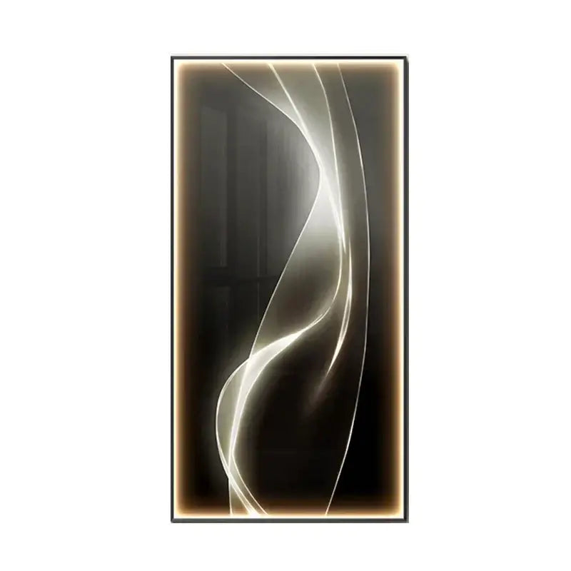 Modern golden led wall lights living room art panel