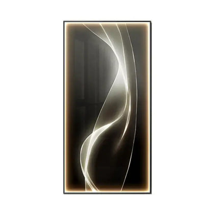 Modern golden led wall lights living room art panel