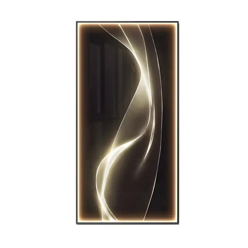 Modern golden led wall lights living room art panel