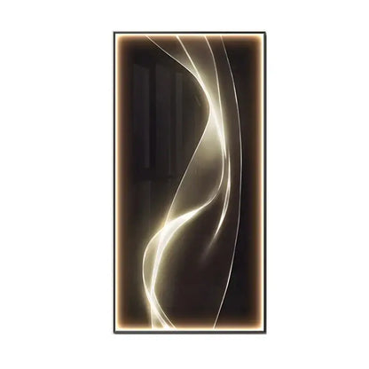 Modern golden led wall lights living room art panel