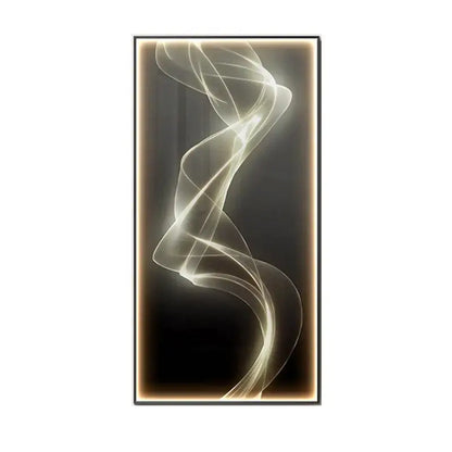 Modern golden led wall lights living room art panel