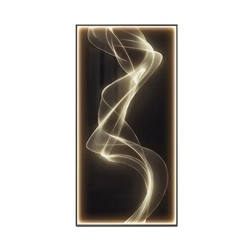 Modern golden led wall lights living room art panel