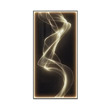 Modern golden led wall lights living room art panel
