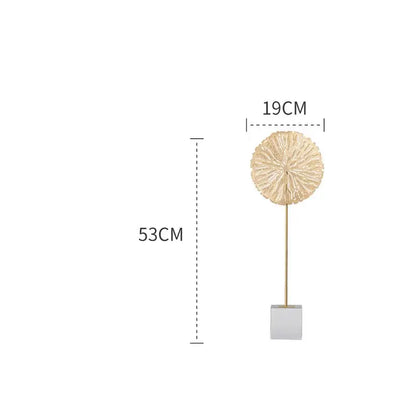 Modern golden lotus sculpture living room metal decor