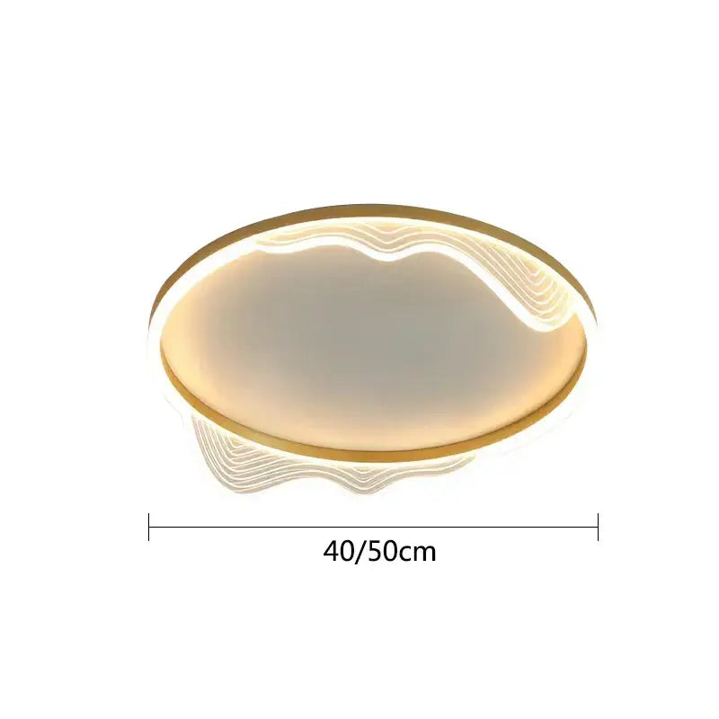 Modern golden lustre ceiling lamp for bedroom warm led light