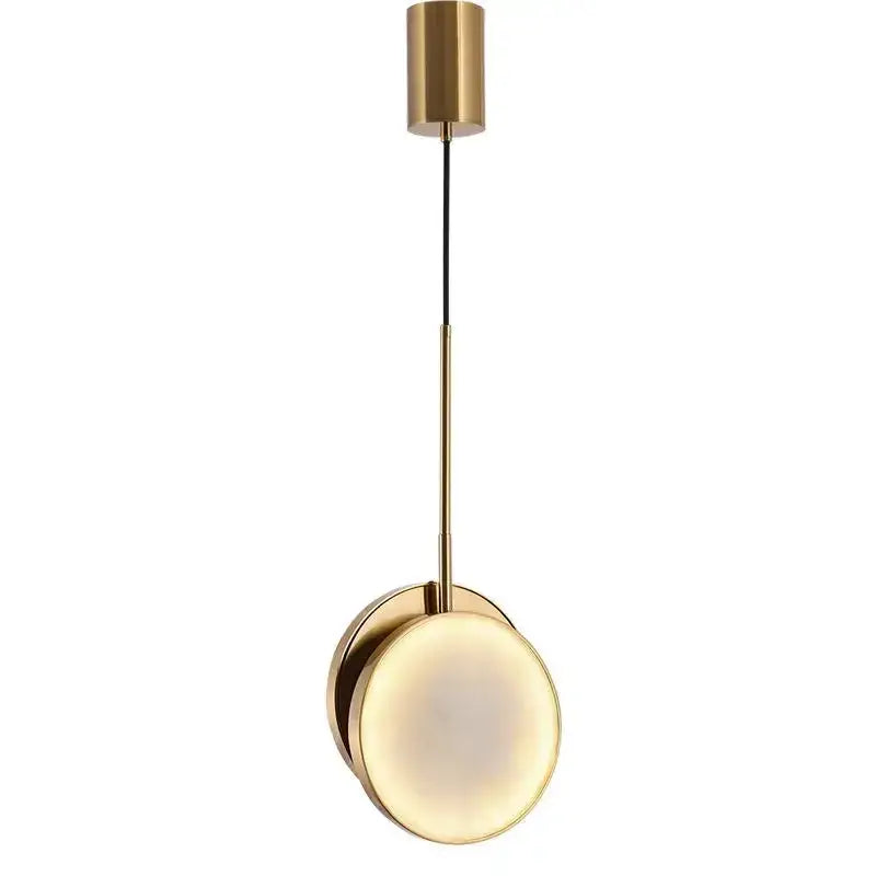 Modern golden marble led pendant light for bedroom