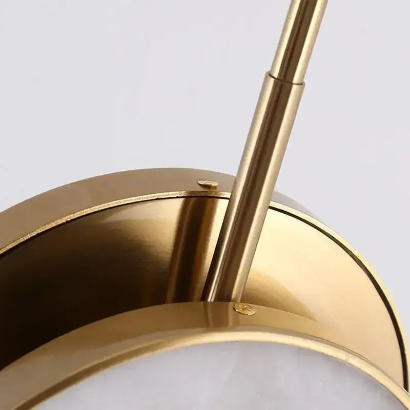 Modern golden marble led pendant light for bedroom