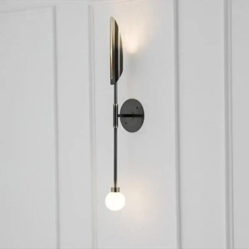 Modern golden metal glass wall lamp bedroom sconce spotlight