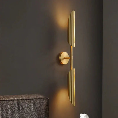 Modern golden metal led wall lamps for bedroom and living room decor
